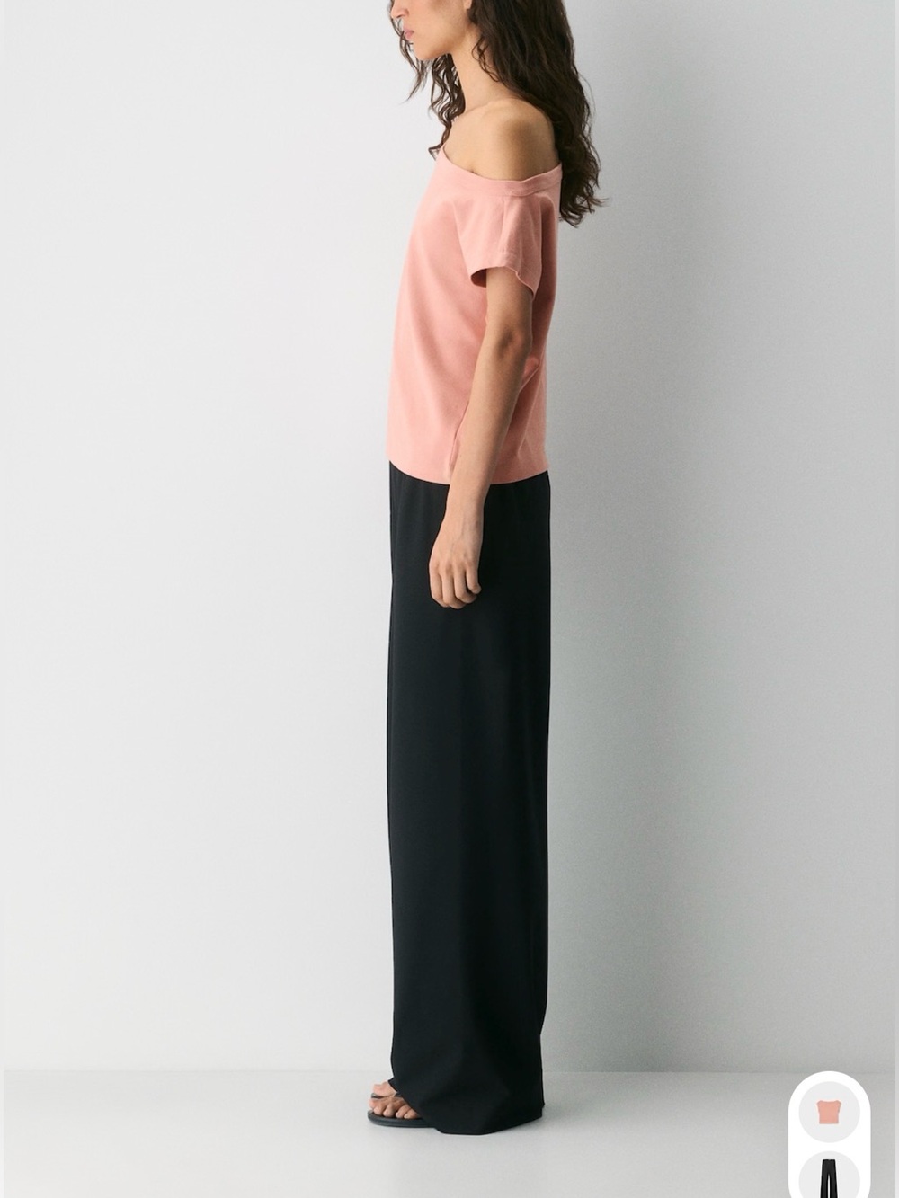 Aritzia - Babaton Interlock Cotton, Off-Shoulder top, soft pink LARGE